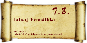 Tolvaj Benedikta névjegykártya